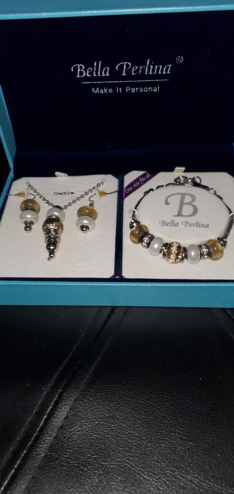 Earrings, Necklace And Bracelet Set