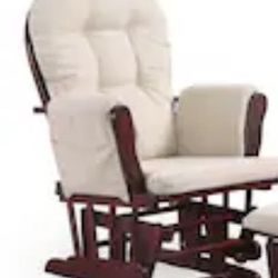 Ivory Glider Chair Cherry Wood