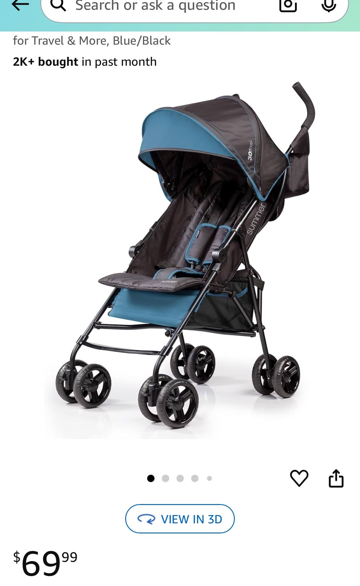 Summer by Ingenuity 3D Mini Convenience Stroller
