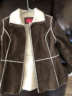 Brown leather jacket