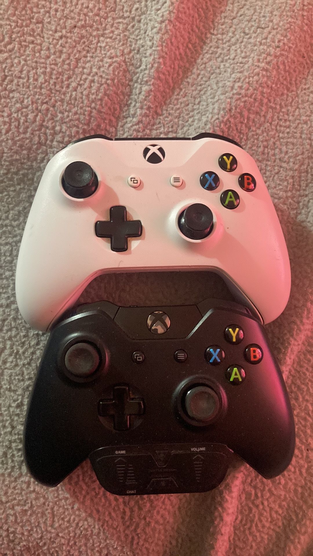 Two Xbox One Controllers