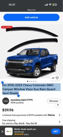 – Chevy Colorado / GMC Canyon Window Visors!  Upgrade your truck with