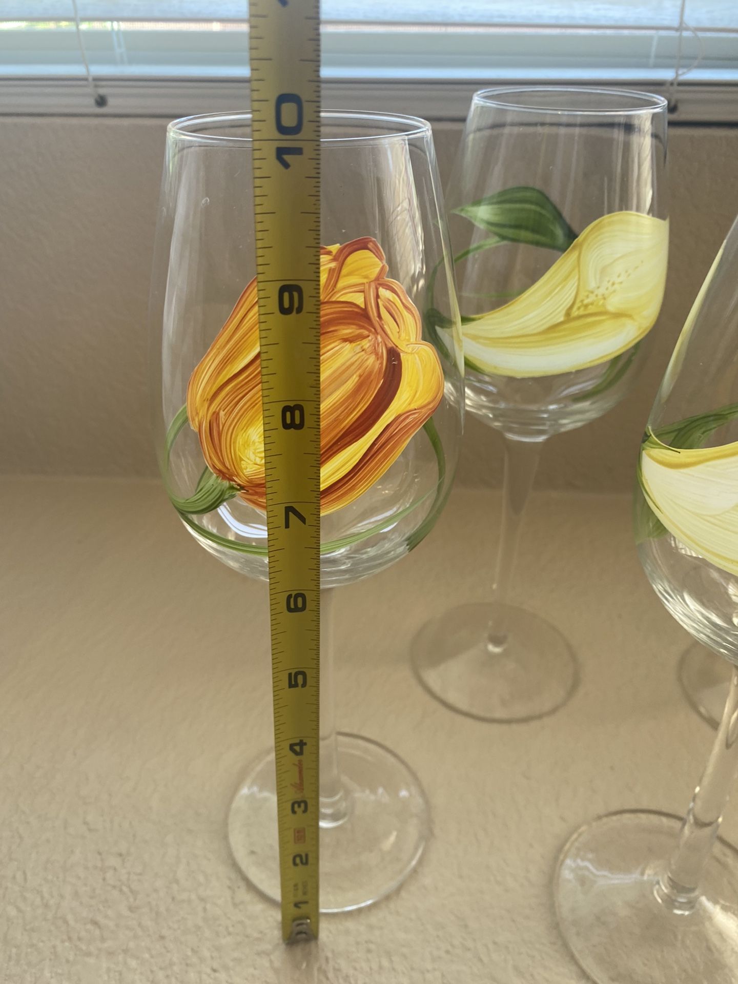 Hand Painted Wine Glasses