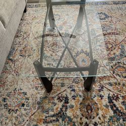 Glass Top Table Set - Coffee and 2 End Tables