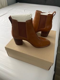 Madewell The Regan Boot in Leather English Saddle Size 8