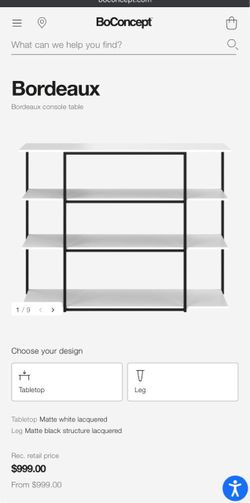 BoConcept Bordeaux Console table