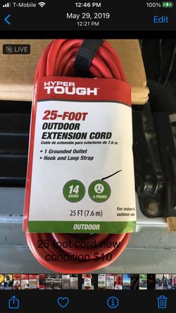 Extension Cord 25 Feet $10