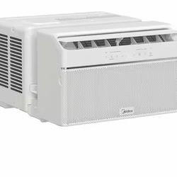 12,000 BTU U+ Smart Inverter Window AC Cools up to 550 sq. ft. w/ Remote, Sleep Mode, Timer, Wi-Fi, Energy Star in White
