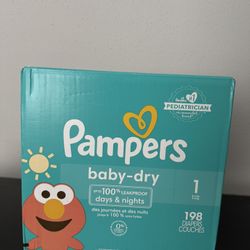 Pampers Size 1 198 Count | Elmo Edition 