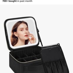 Makeup Bag With LED Mirror, New
