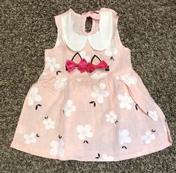 Easter dress with bows 3T