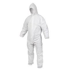 15 Disposable SMS Protective Coverall Painter Suit Fluid Resistant White. Size L