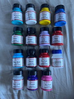 Angelus Leather Paint Complete Set (15 Bottles - New)