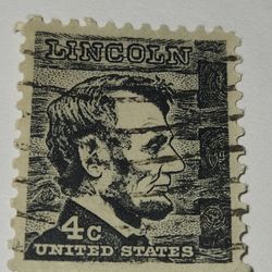 #2409, LINCOIN 4 CENT RARE STAMP (BLACK) 