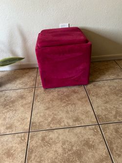 Ottoman storage  15 inches tall 15 inches long 15 inches wide