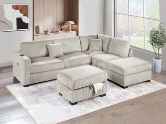 4-Piece Sectional Set W/ Ottoman