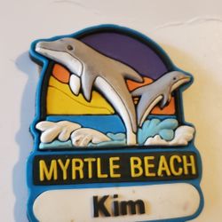 Myrtle Beach Dolphins. Ocean For Kim Magnet 