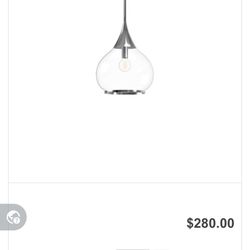 Three Brand New Chrome Pendant Lights