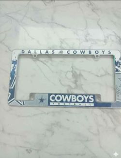 Dallas cowboys license plate frame in mint condition never used
