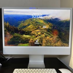 iMac 24 Inch Silver 4.5k Display 256gb W/ Touch ID Keyboard
