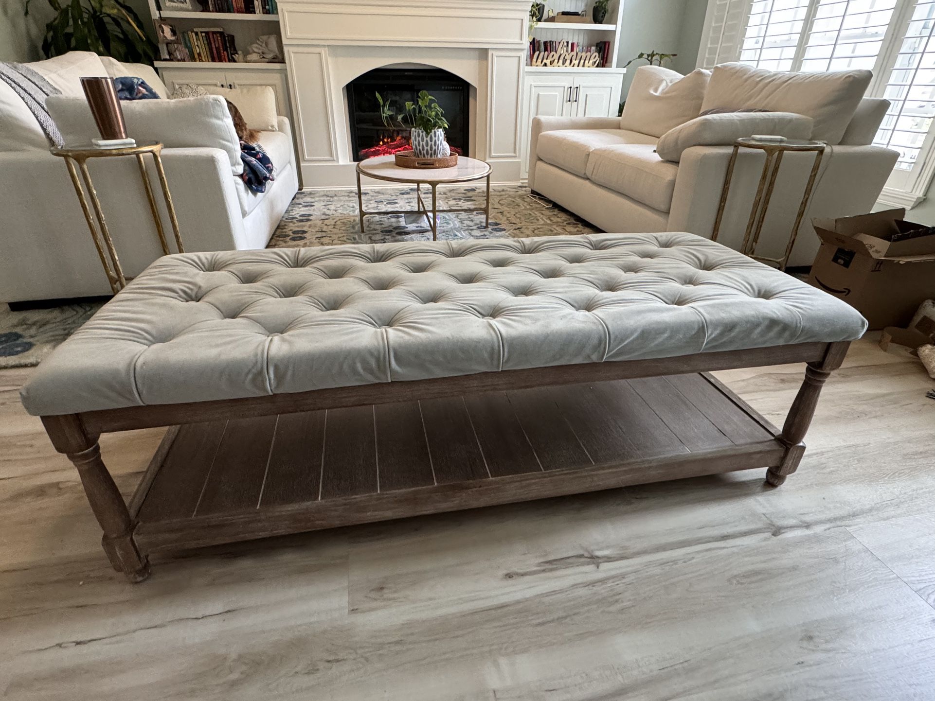 Excellent Condition Tufted Bench Or Coffee Table