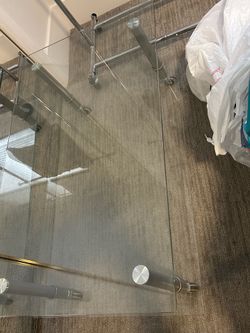 Rolling Glass TV Cart