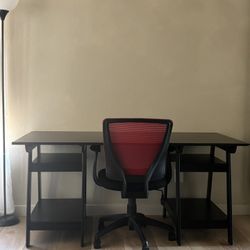 Black Desk + Chair
