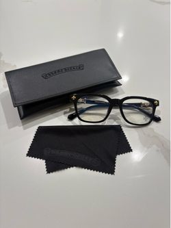 Black and Gold Chrome Hearts Glasses
