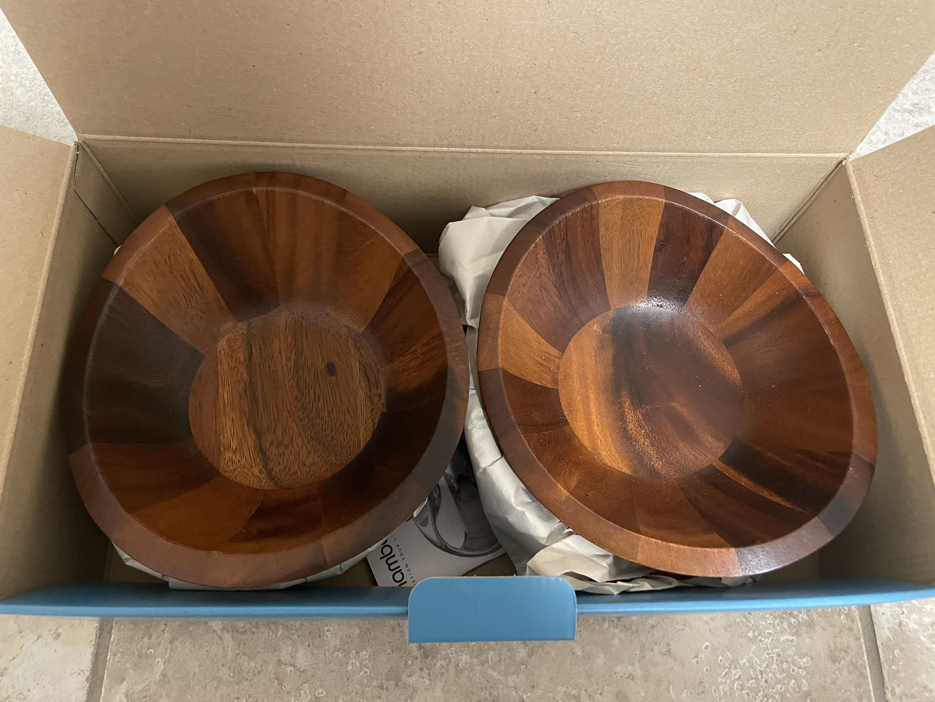 Nambe Wooden Bowls - 4