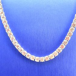 925 Sterling Silver 20” CZ Tennis Necklace 35.70g 4.5mm 187503/3