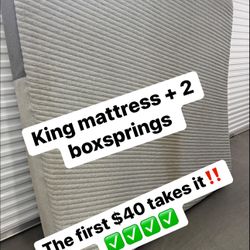 King Mattress & boxsprings