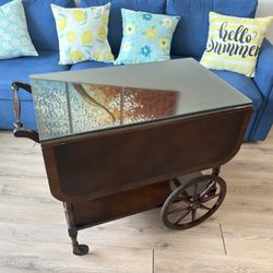 Drop-Leaf Tea Cart - Bar Cart