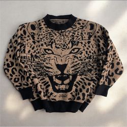 Cheetah sweater size small 