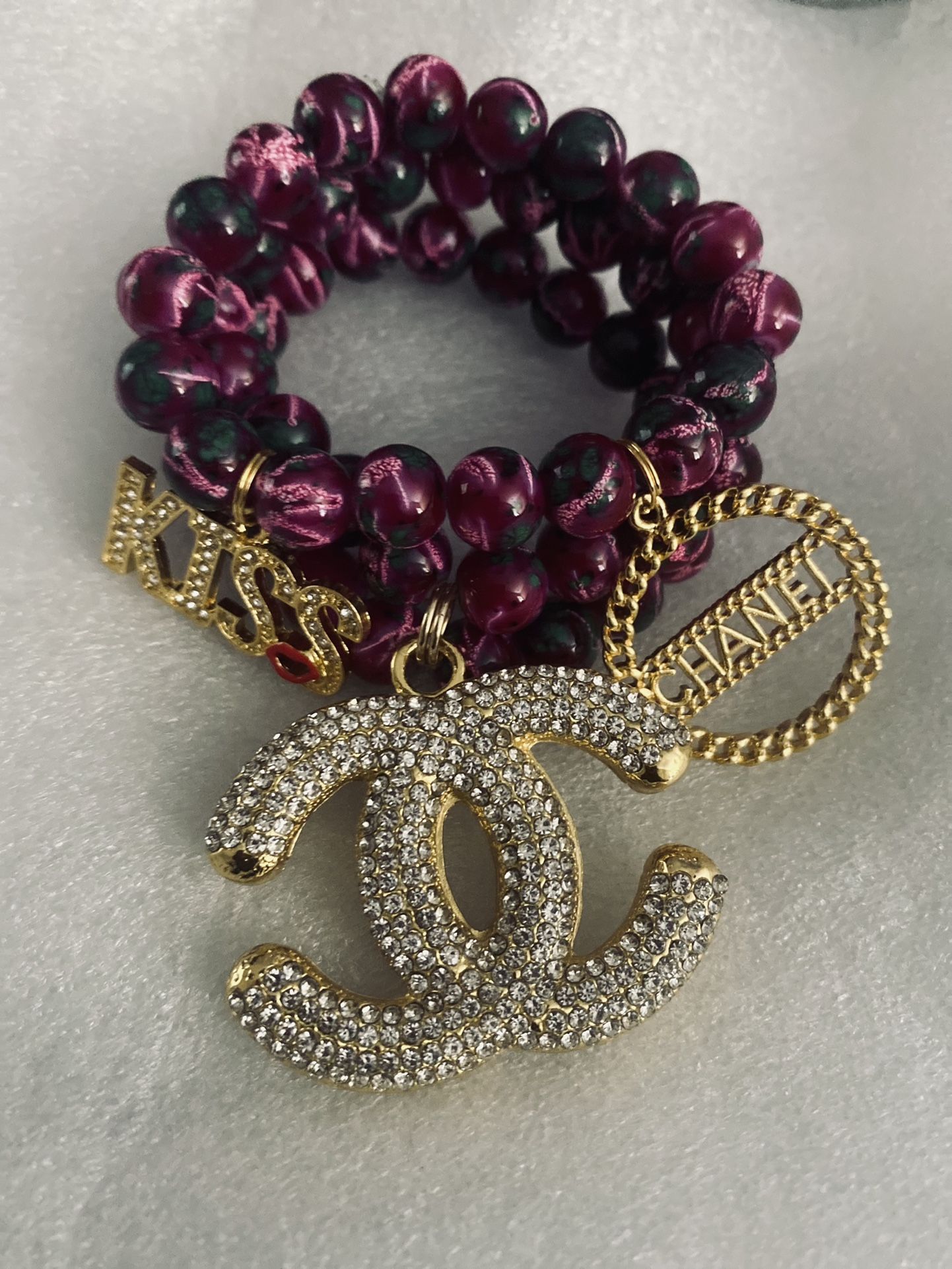 2-3pc Multi-Color Beaded Charm Bracelets