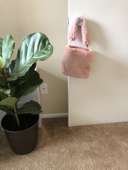 Pink fur bag