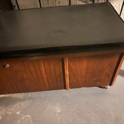 Lane Of Virginia Furniture Works. Spanish Cedar Lined , Leather Soft Top,