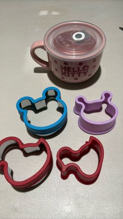 Kitty bowl and cookie cutters