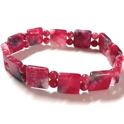 Red  Jade jadeite bamboo bracelet bangle 3.5-4 inches