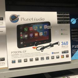 Planet Audio 7 Inch Floating Apple CarPlay And Android Auto Stereo 