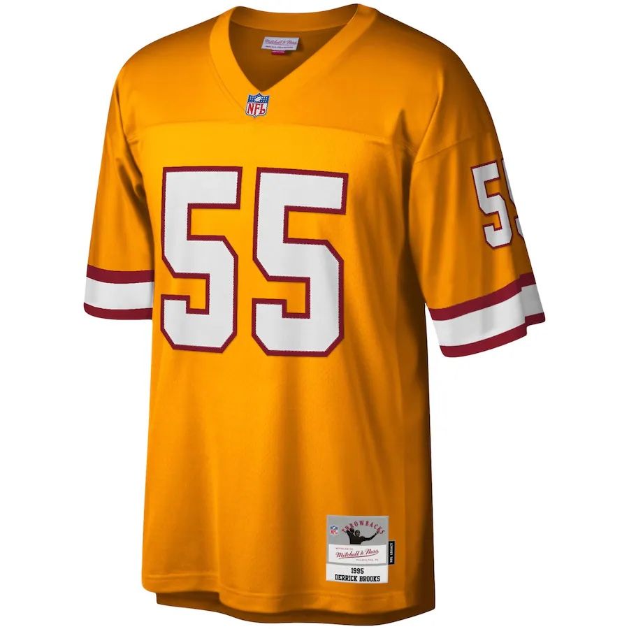 Men's Tampa Bay Buccaneers Derrick Brooks Mitchell & Ness Orange Big & Tall 1995 Legacy Retired Player Jersey