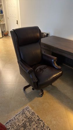 Leather desk chair. $30