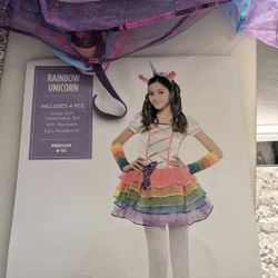 Rainbow Unicorn Costume 8-10