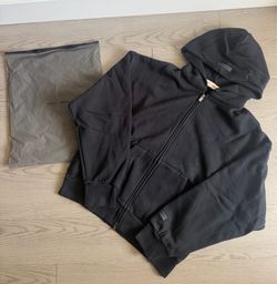 ESSENTIALS Fear of God Black Zip Hoodie New Authentic Fleece
