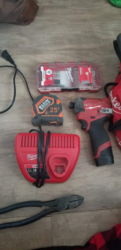 M12 Fuel Impact Drill, With Bag, Charger, And Hand Tools