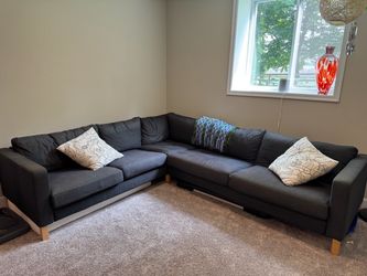Blue Grey IKEA sectional sofa