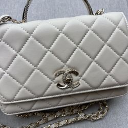 Chanel Wallet On Chain With Handle Ivory Champagne 