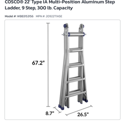 Cosco 22 “ “ ladder  used
