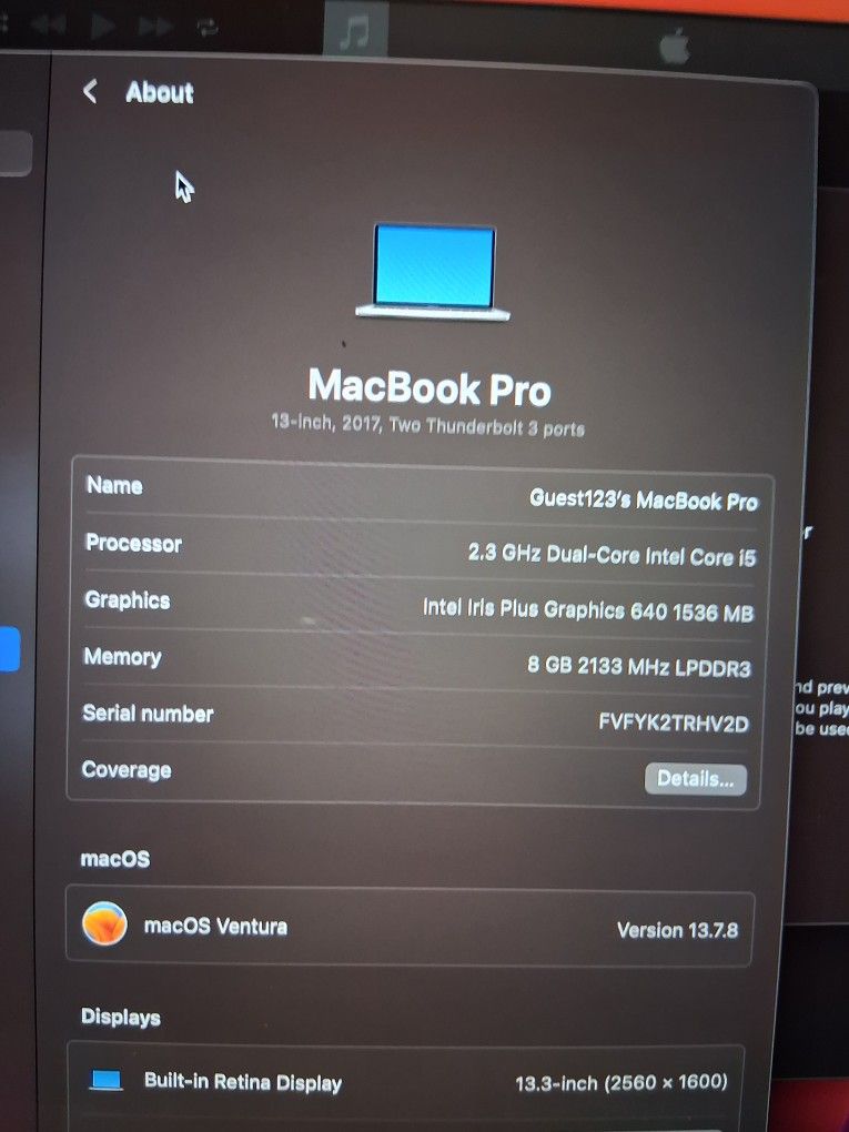 MacBook PRO 13" 2017