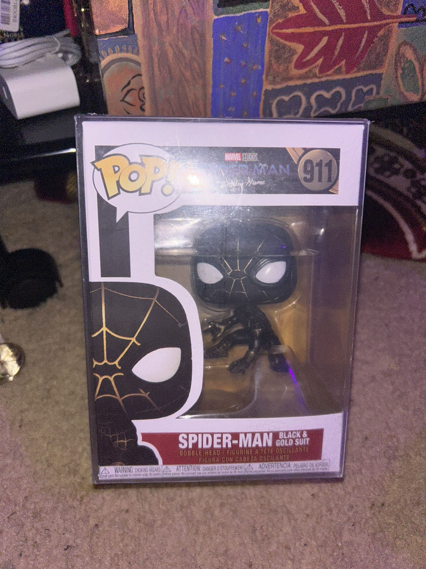 Funko POP Marvel: Spider-Man: No Way Home - Spider-Man in Black and Gold Suit Pop! Vinyl Figure