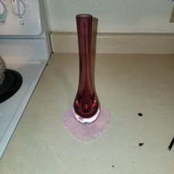 Vintage Murano Crystal Vase 